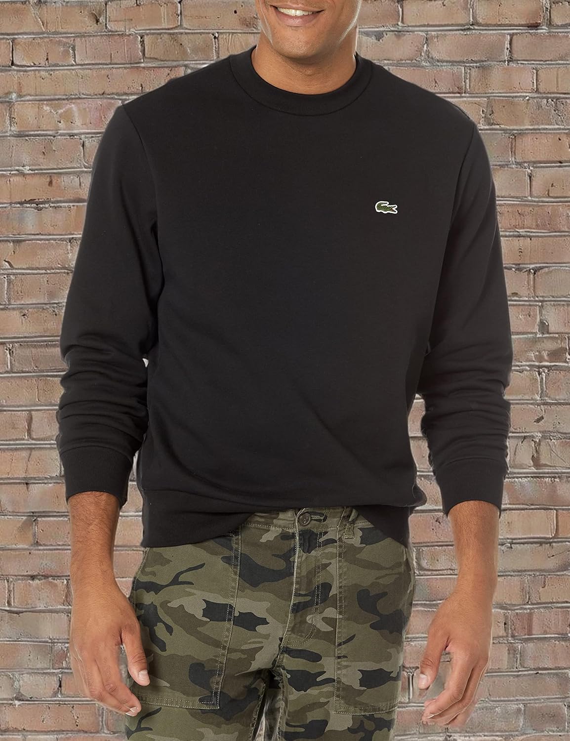 Lacoste мужская толстовка из органического хлопка, Noir — фото 4