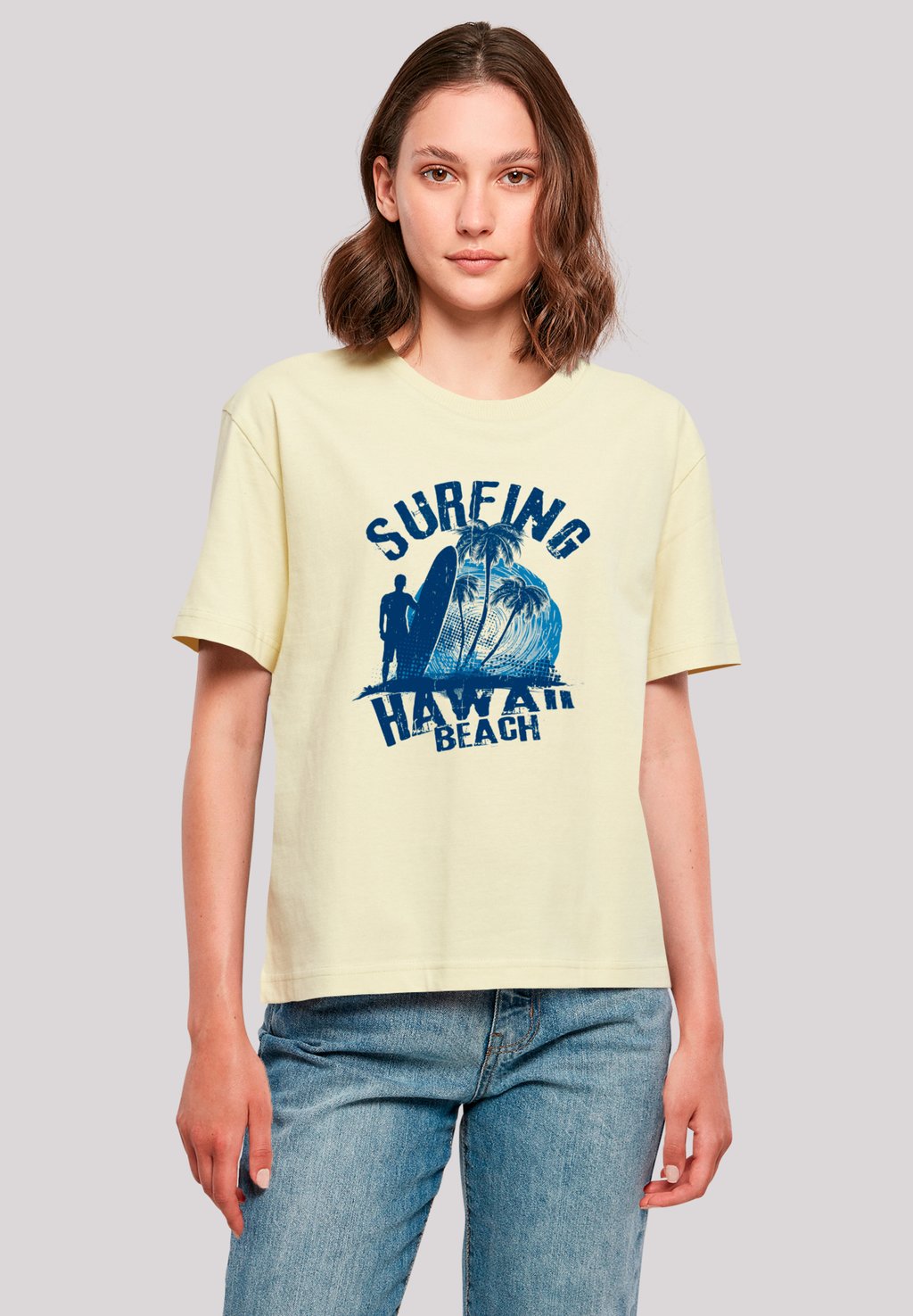 

Футболка с принтом HAWAII SURF BEACH SUMMER F4NT4STIC, желтый