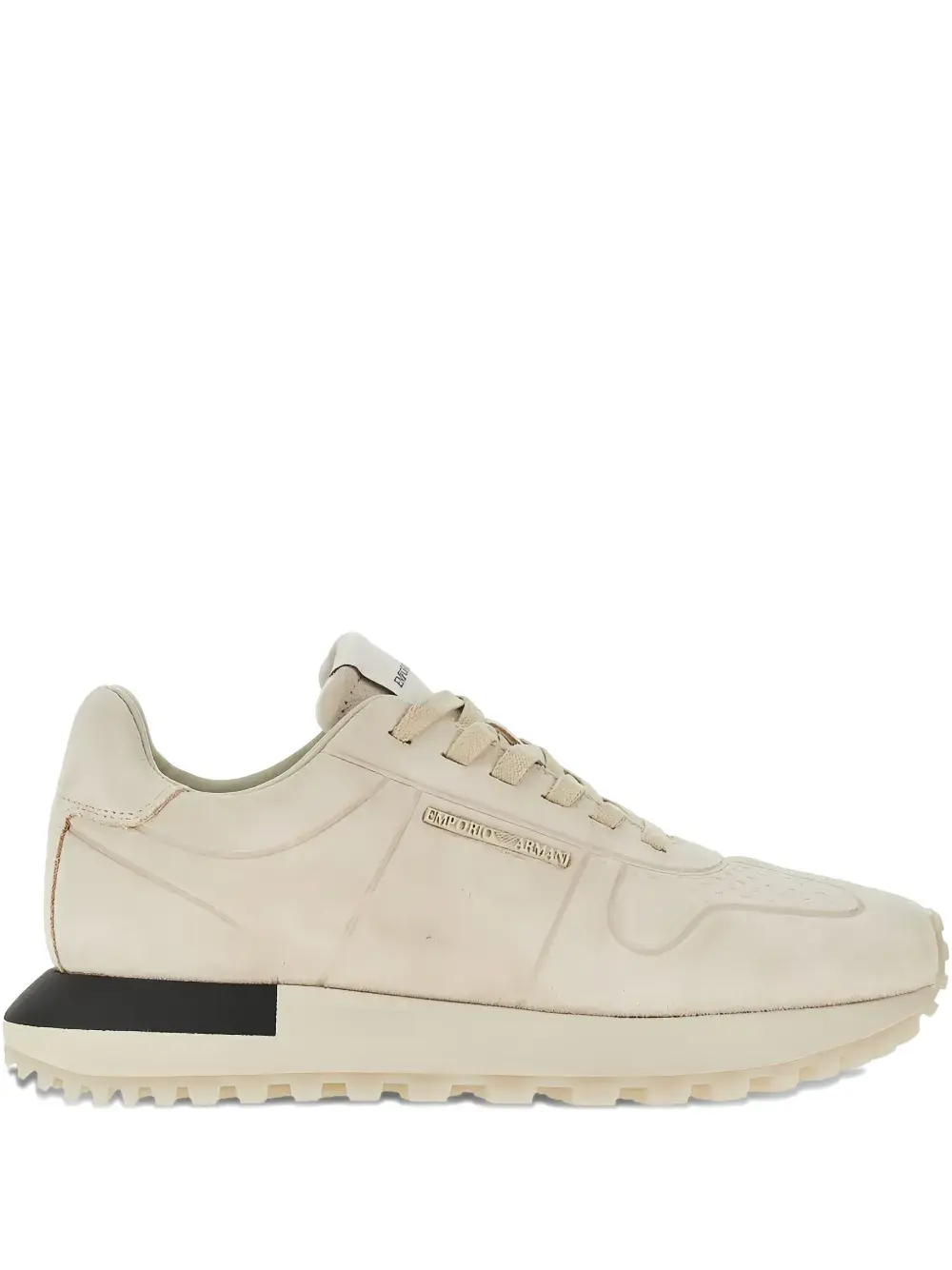 

Замшевые кроссовки Emporio Armani, кремовый