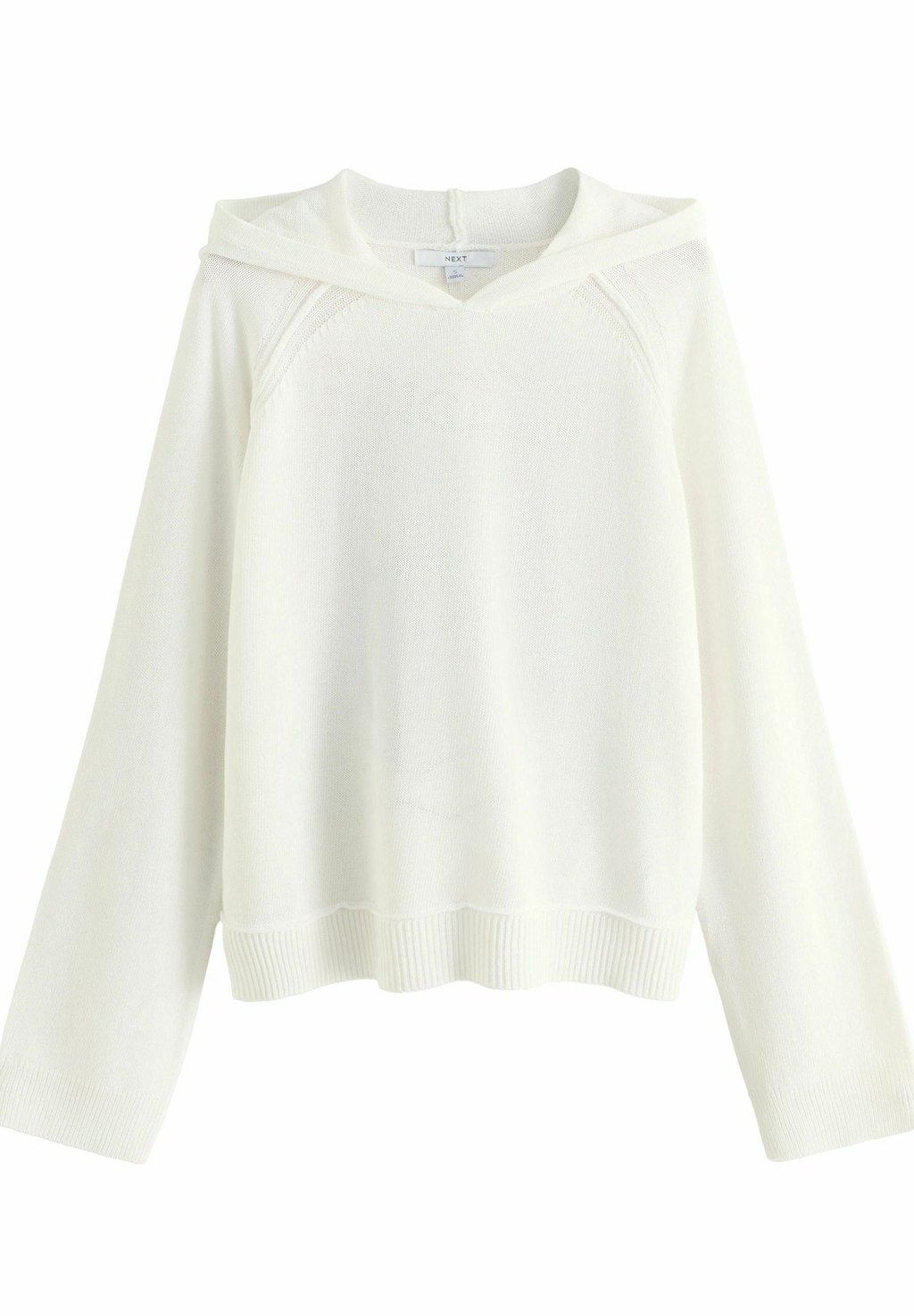 

Джемпер Regular Fit - Lightweight Knitted Relaxed Hoodie - Hoodie Next, белый