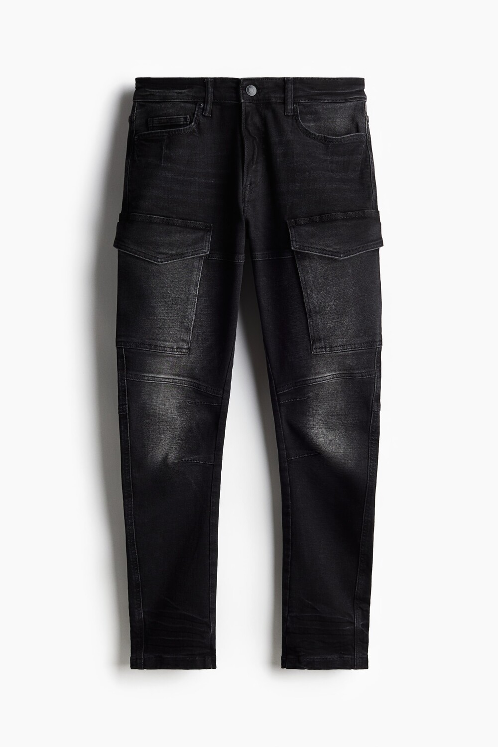 

Узкие джинсы-карго H&M, черный