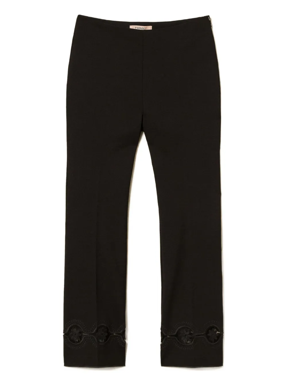 

Кружевные брюки с вышивкой TWINSET, черный