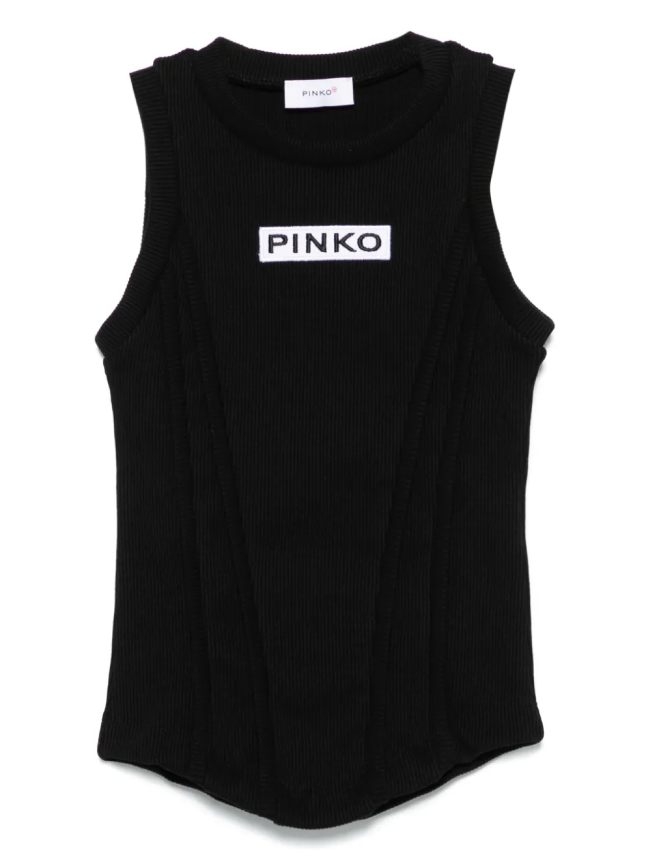 

Майка с нашивкой-логотипом Pinko Kids, черный