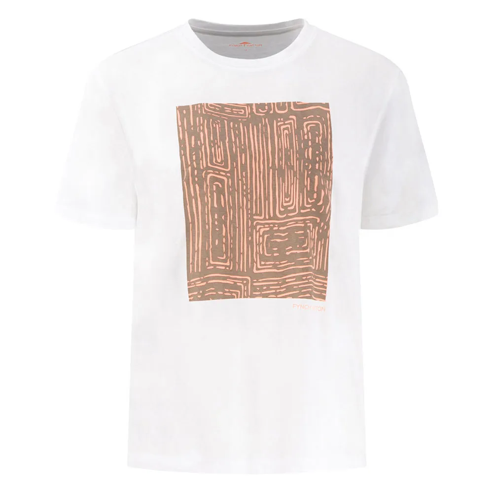 

Футболка с коротким рукавом Fynch Hatton Chestprint Blurry Square, белый