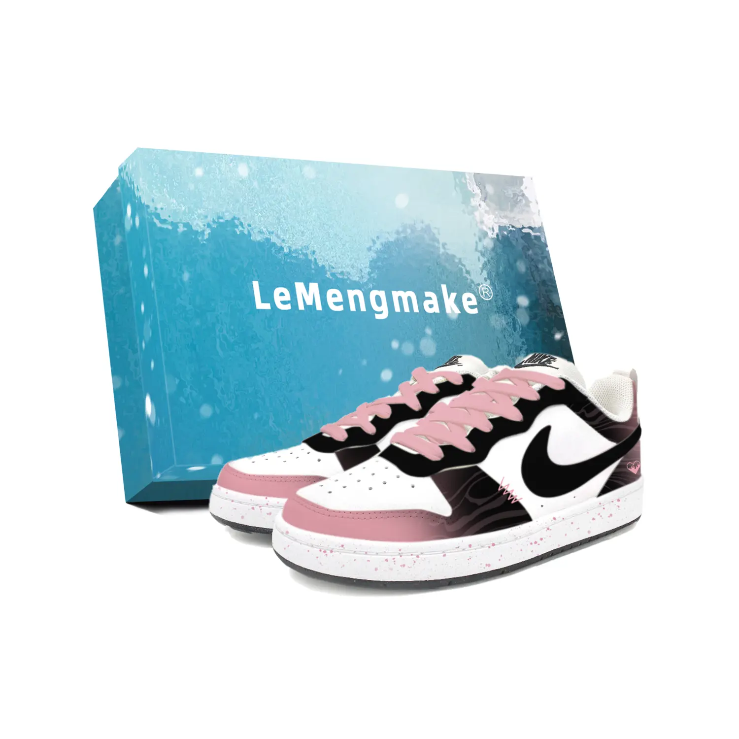 

Nike Court Borough Lemon Joy дышащие низкие детские скейтбординг кроссовки White для подростков