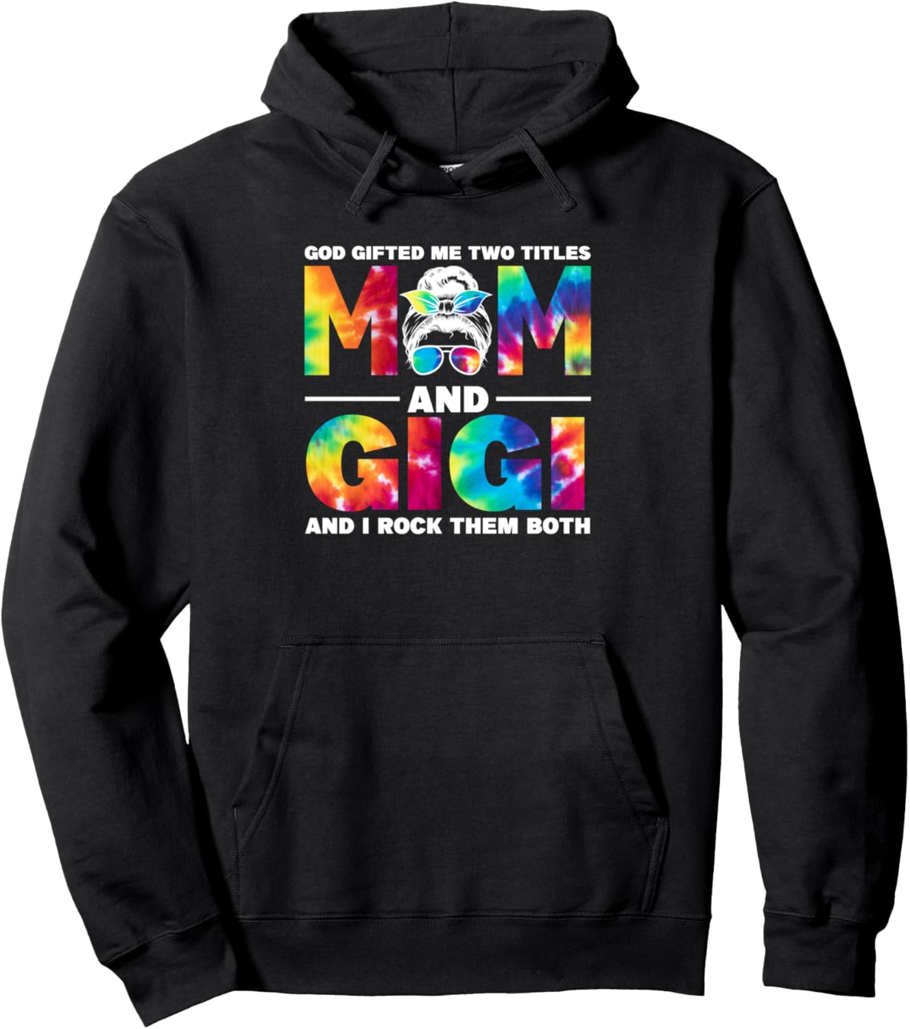 

Боже, у меня два титула, мама и Джиджи Джиджи худи Grandmom & Grandmother Gift Ideas, черный