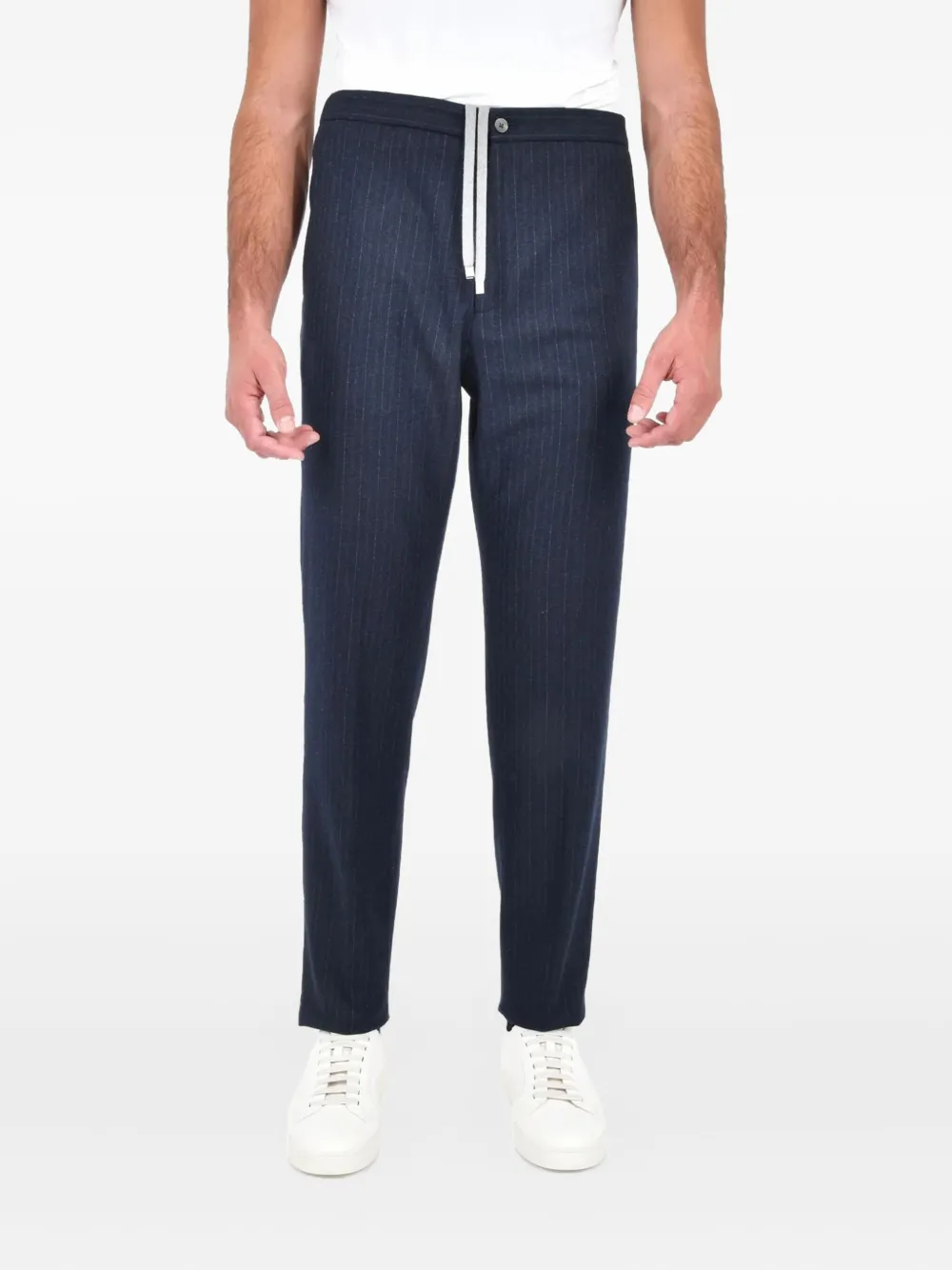 

Брюки в полоску на завязке Boglioli, синий