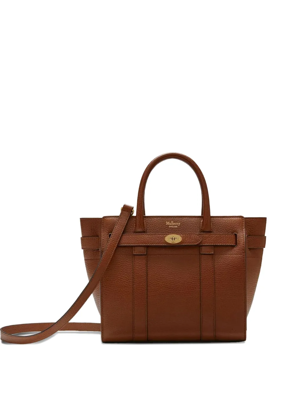 

Маленькая сумка через плечо Bayswater на молнии Mulberry, коричневый