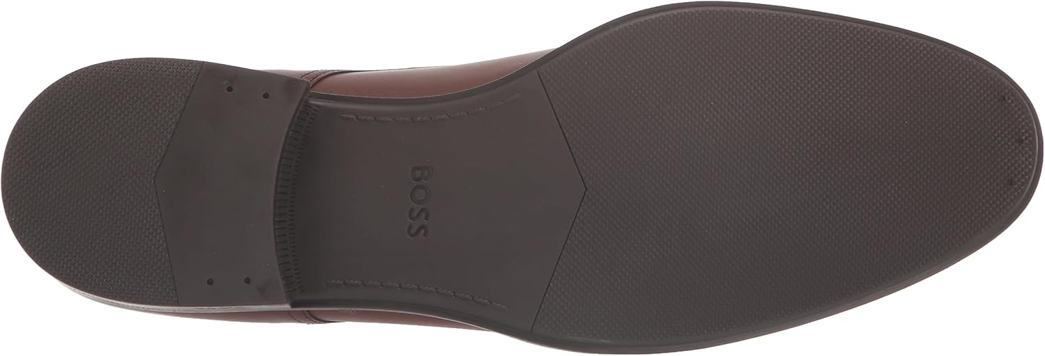 BOSS Мужские оксфорды Colby из мягкой кожи, Bright Chesnut Brown — фото 4