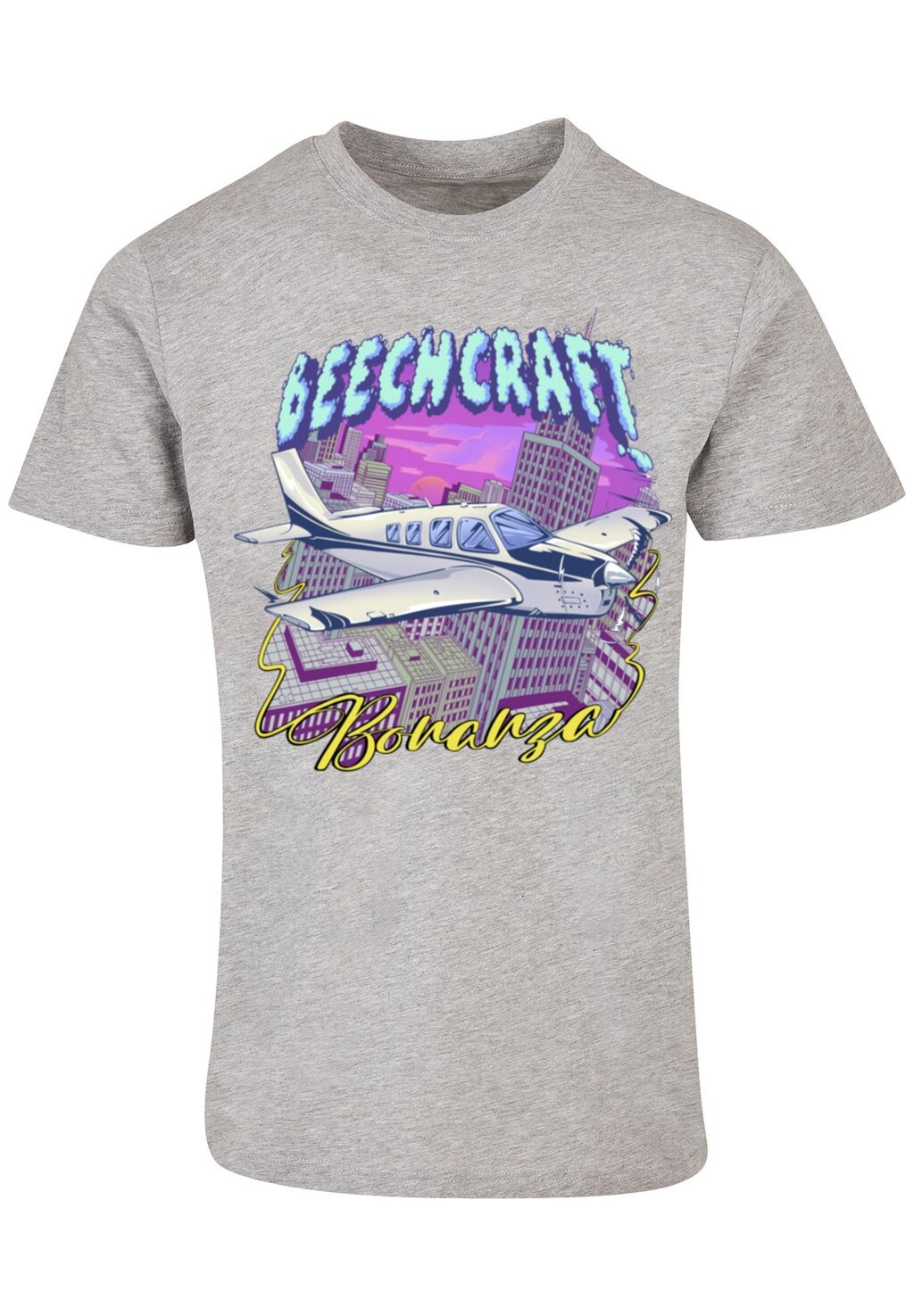 

Футболка с принтом BEECH SKYLINE F4NT4STIC, серый