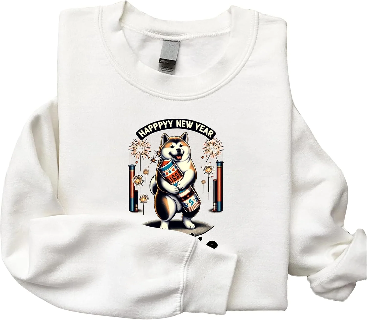 

Персонализированный свитшот Dog Mom с новогодним принтом GiveSmiles