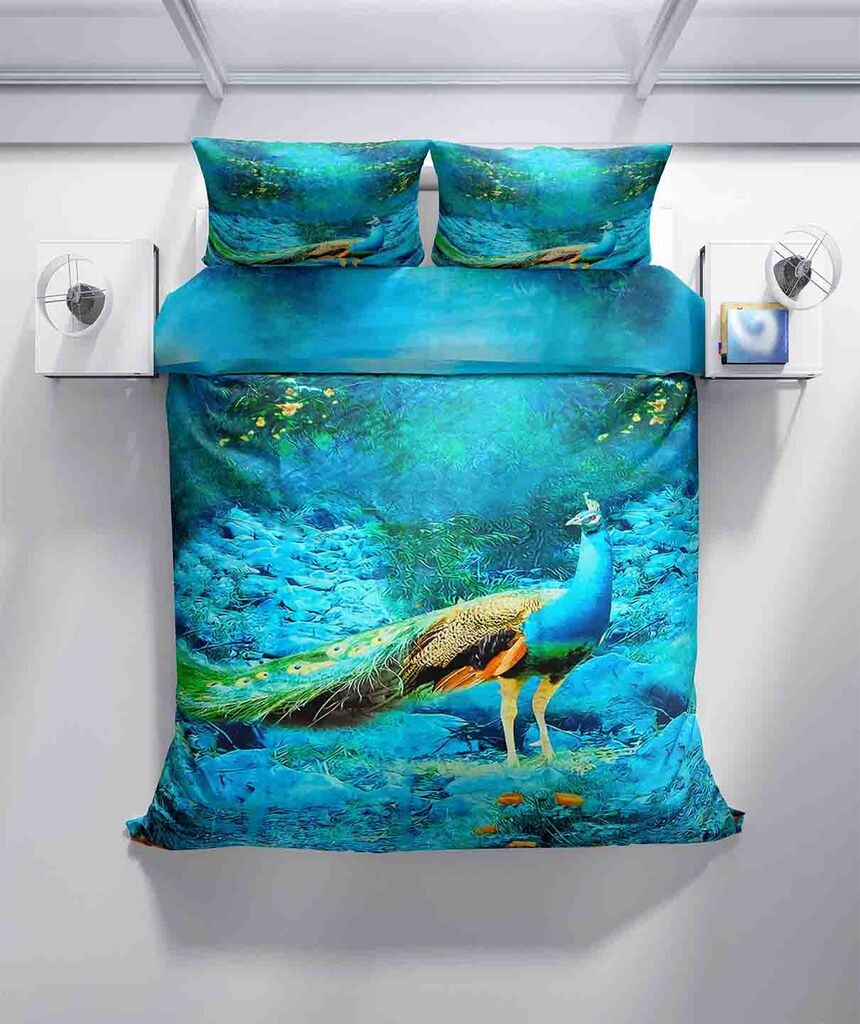 

Верх текстильный для постельного белья 3D павлин Top textil