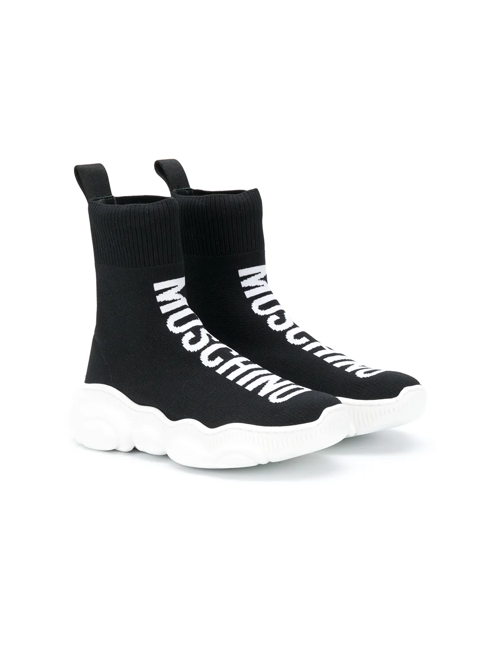 

Кроссовки с логотипом Moschino Kids, черный