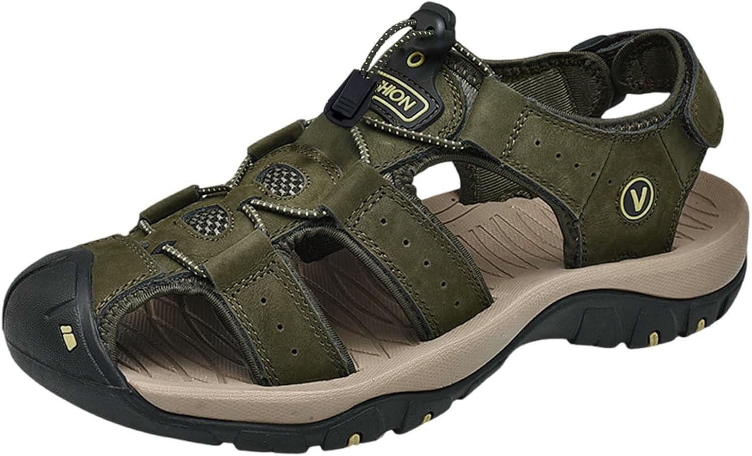 

Мужские сандалии Спортивные летние пляжные шлепанцы для улицы Скользящие шлепанцы Сандалии мужские 5G Generic, зеленый