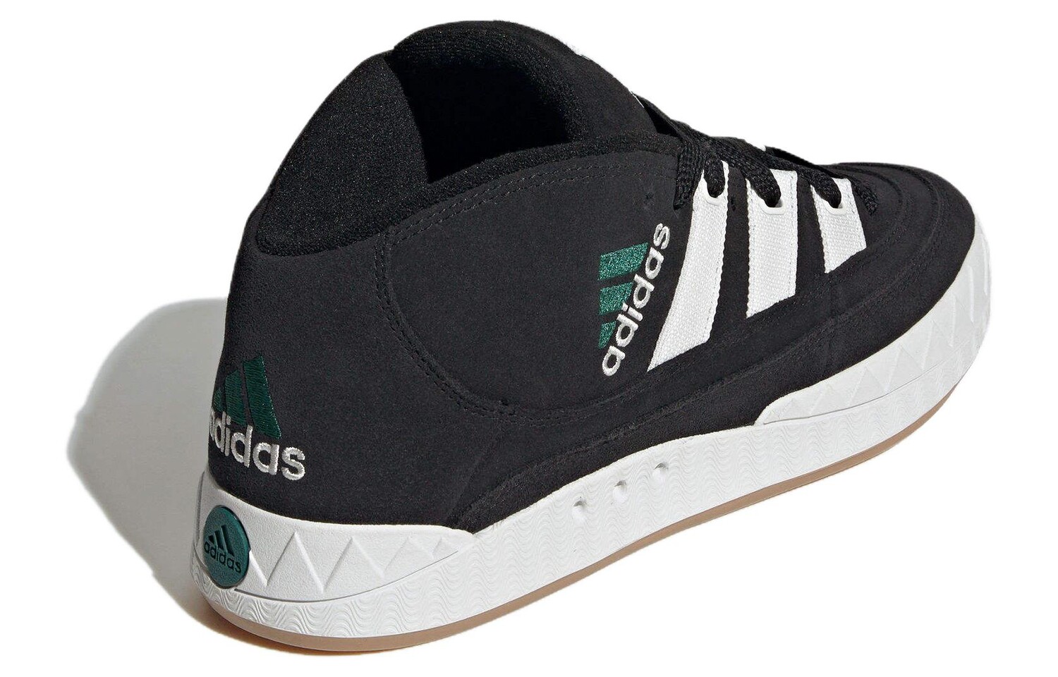 Мужские кроссовки для скейтбординга adidas originals Adimatic, Черный/Зеленый — фото 4