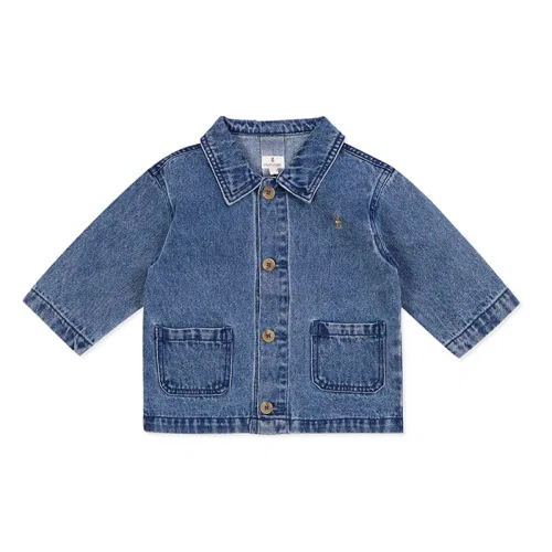 Джинсовая куртка-oversize ORGANICMOM из хлопка, синяя