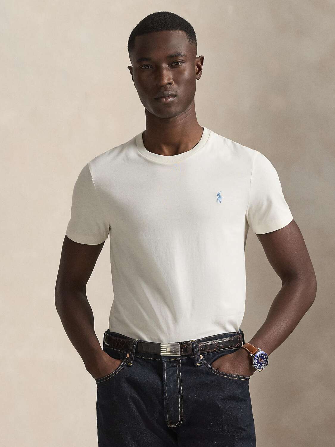 Polo Ralph Lauren Поло Regular fit в цвете Ivory — фото 3