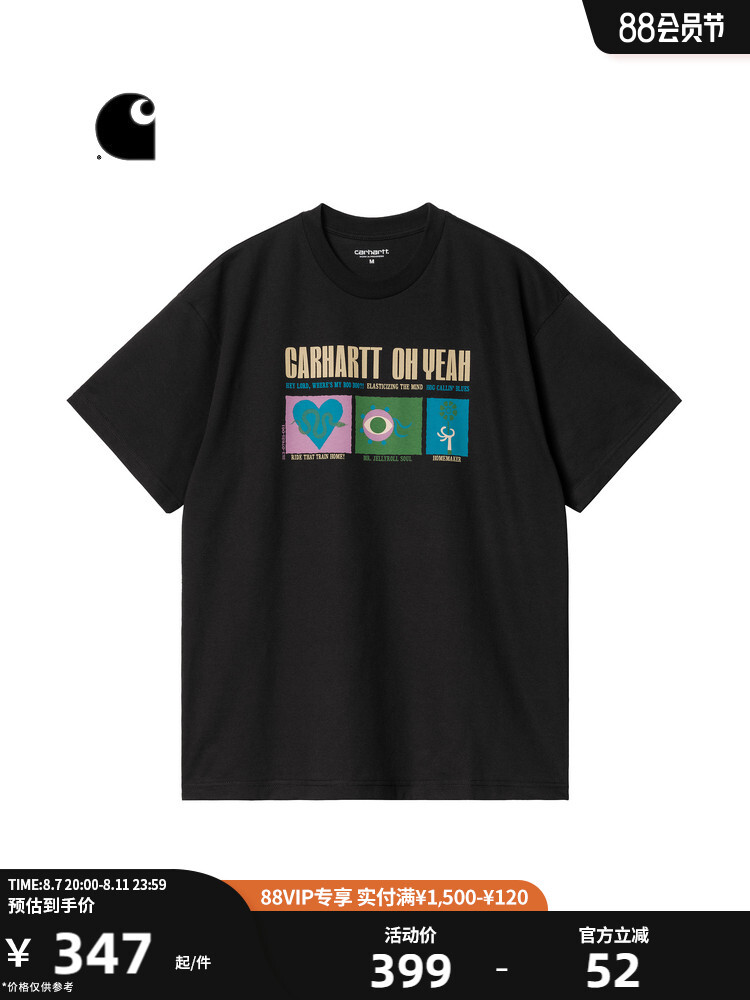 

Футболка Carhartt WIP с рисунком и принтом, черный
