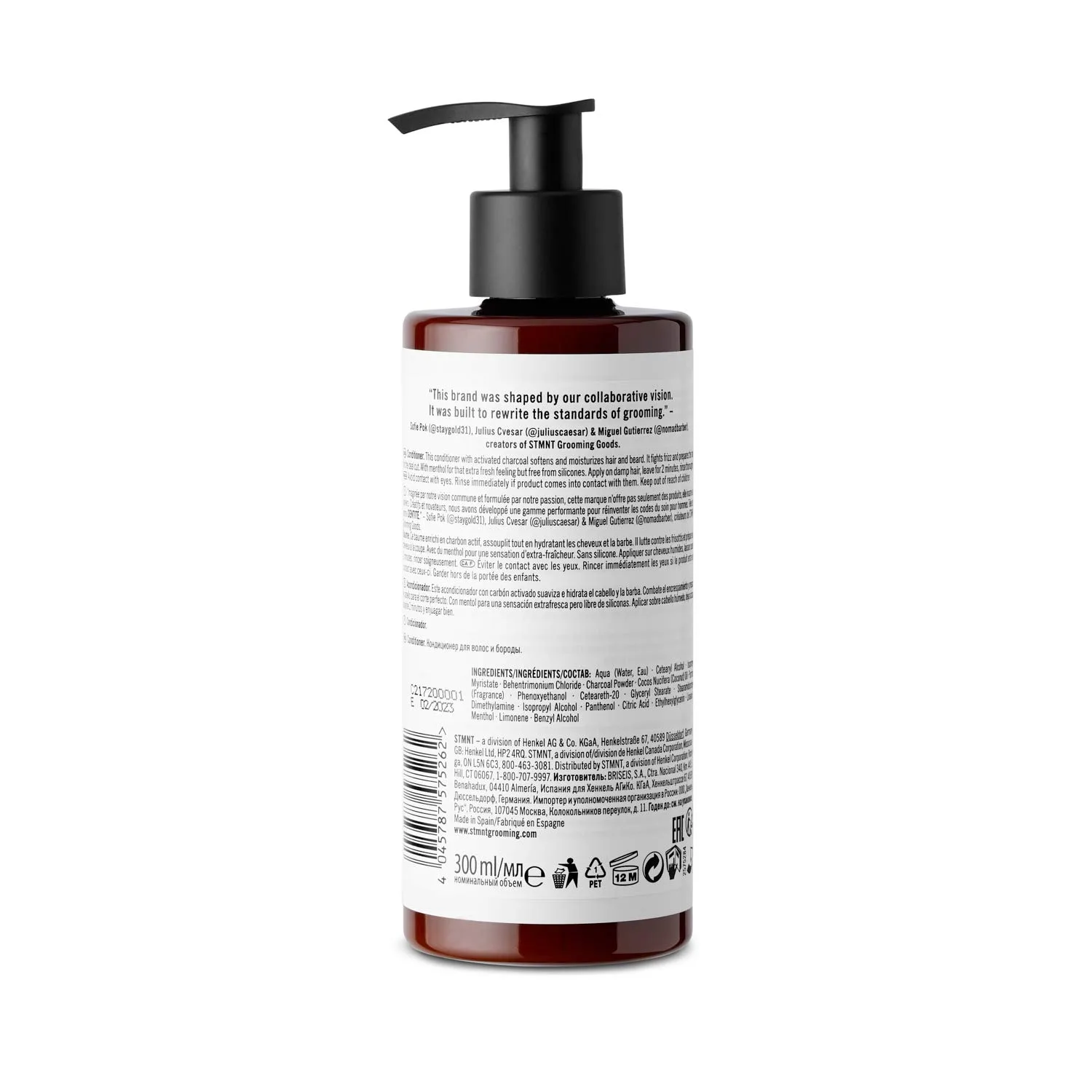 Кондиционер для волос STMNT Grooming Goods | Смягчает волосы | Восстанавливает блеск | Увлажняющая формула с активированным углем и ментолом | Для всех типов волос 286.34 г — фото 2