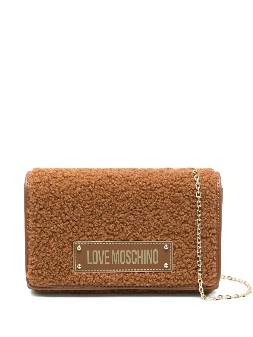 

Сумка через плечо с цепочкой Love Moschino, коричневый