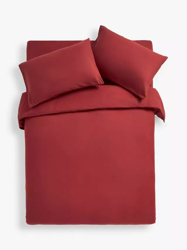 

Постельное белье John Lewis Warm & Cosy Brushed Cotton, цвет merlot