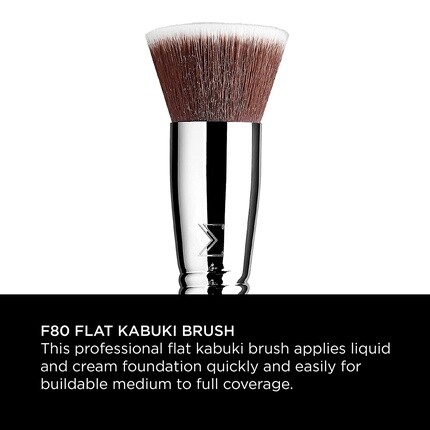Sigma Flat Top Synthetic Kabuki Ss197/F80 Черная косметическая кисть, Sigma Beauty — фото 3