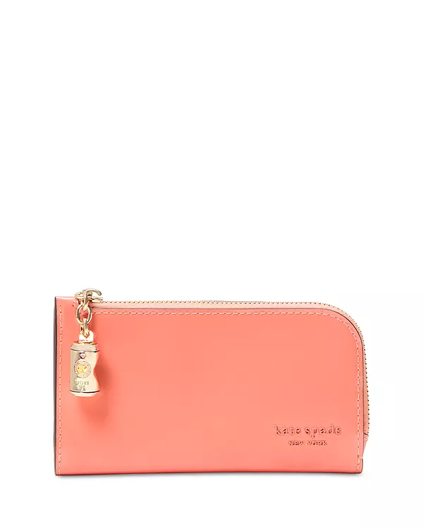 

Маленький тонкий кожаный складной кошелек Devin Kate Spade New York, розовый
