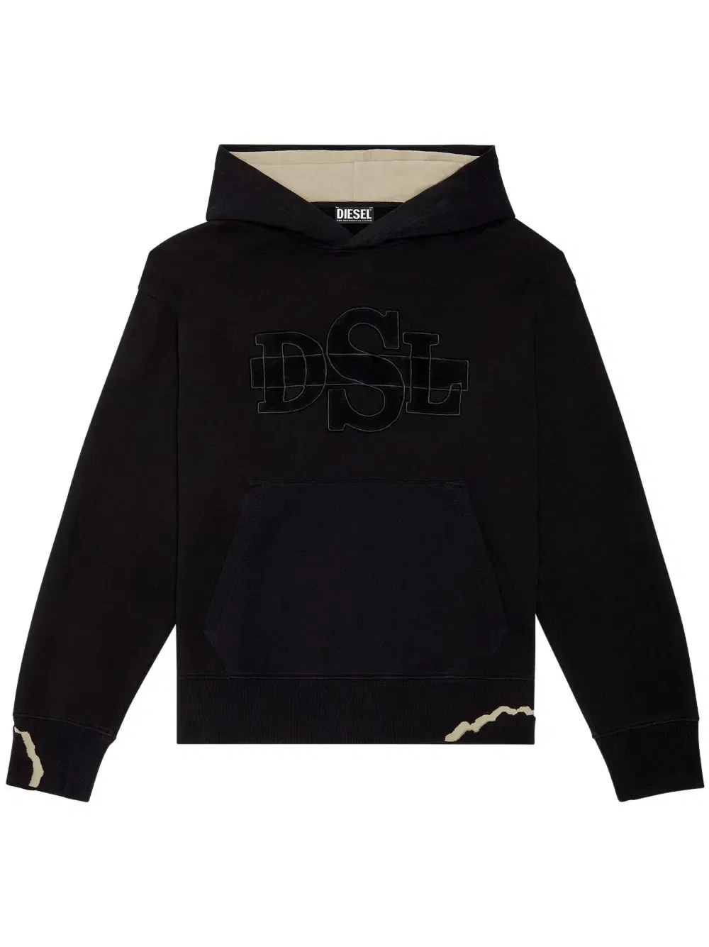 Худи с длинными рукавами Diesel, черный