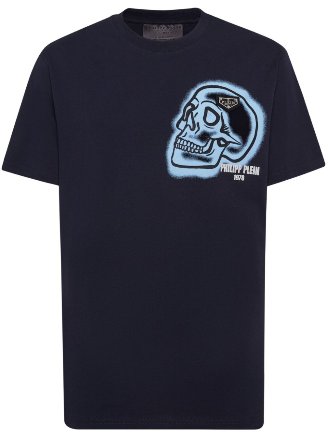 

Футболка с круглым вырезом Philipp Plein Skull-print, синий