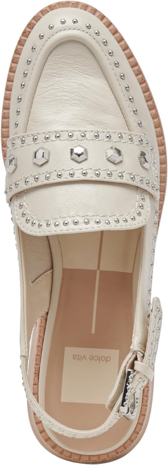 Лоферы Dolce Vita Hardi Stud, цвет Ivory Crinkle Patent — фото 2