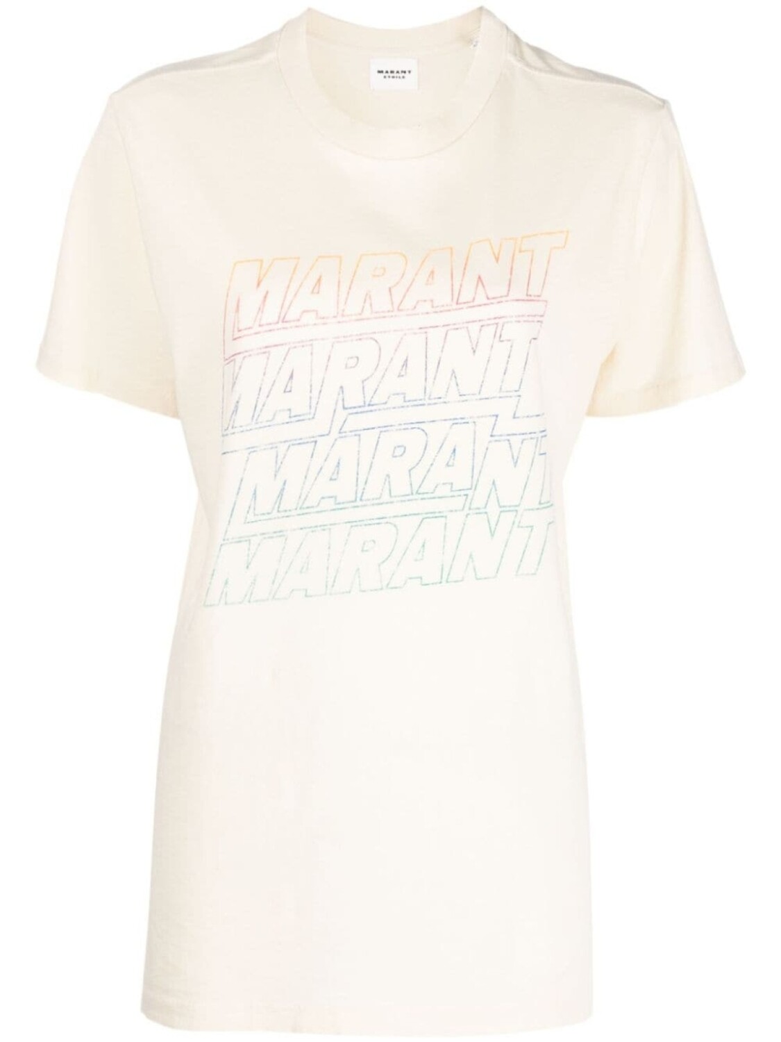 

Marant Étoile футболка из органического хлопка с логотипом, нейтральный цвет