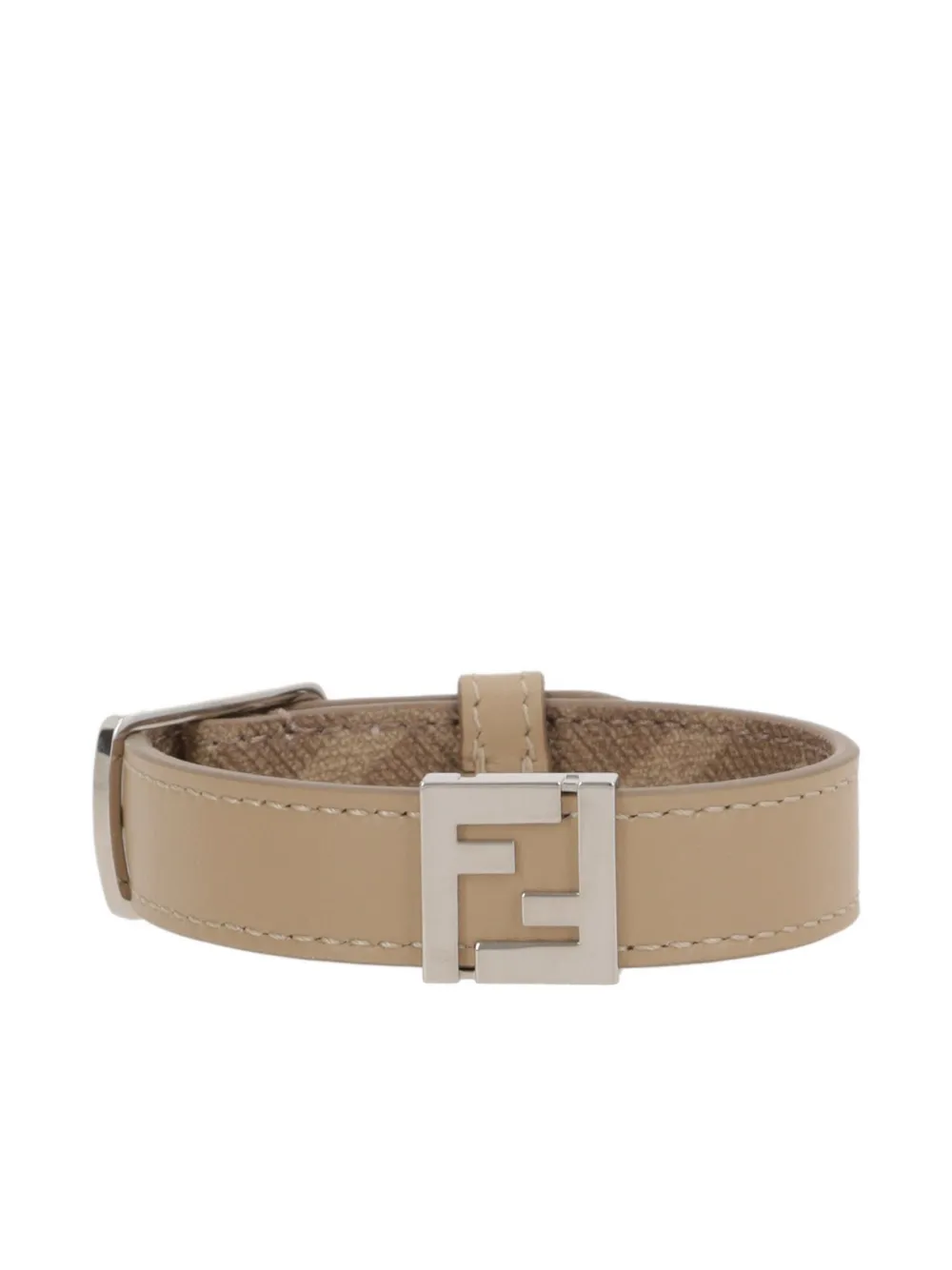 

Кожаный браслет с логотипом FF FENDI, нейтральный