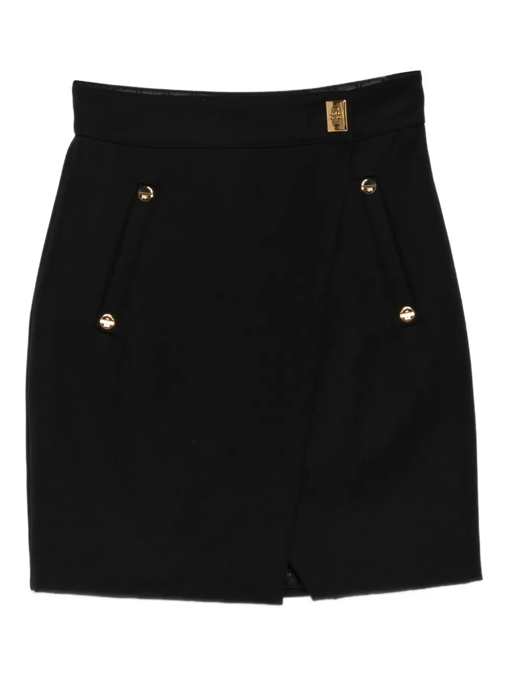 

Юбка мини с пуговицами Elisabetta Franchi, черный