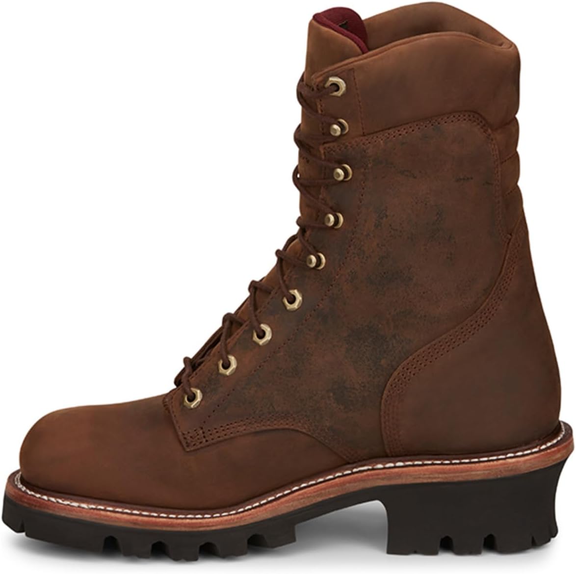 Мужские ботинки Chippewa 59408 SUPER DNA 9'' WATERPROOF INSULATED LOGGER - Прочная кожаная рабочая обувь, противоскользящая подошва, комфортная посадка, Tan — фото 3