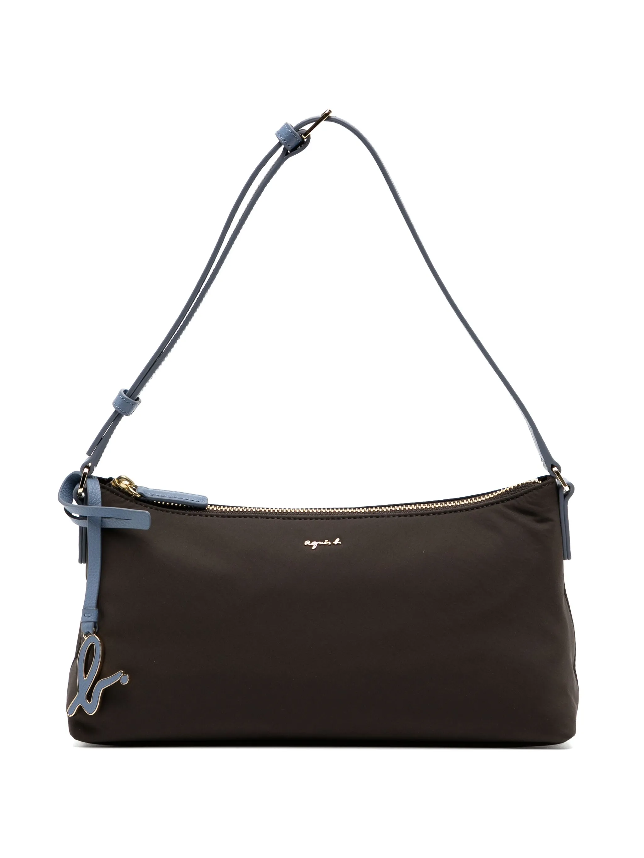 

Сумка на плечо с подвеской-логотипом Agnès B., синий