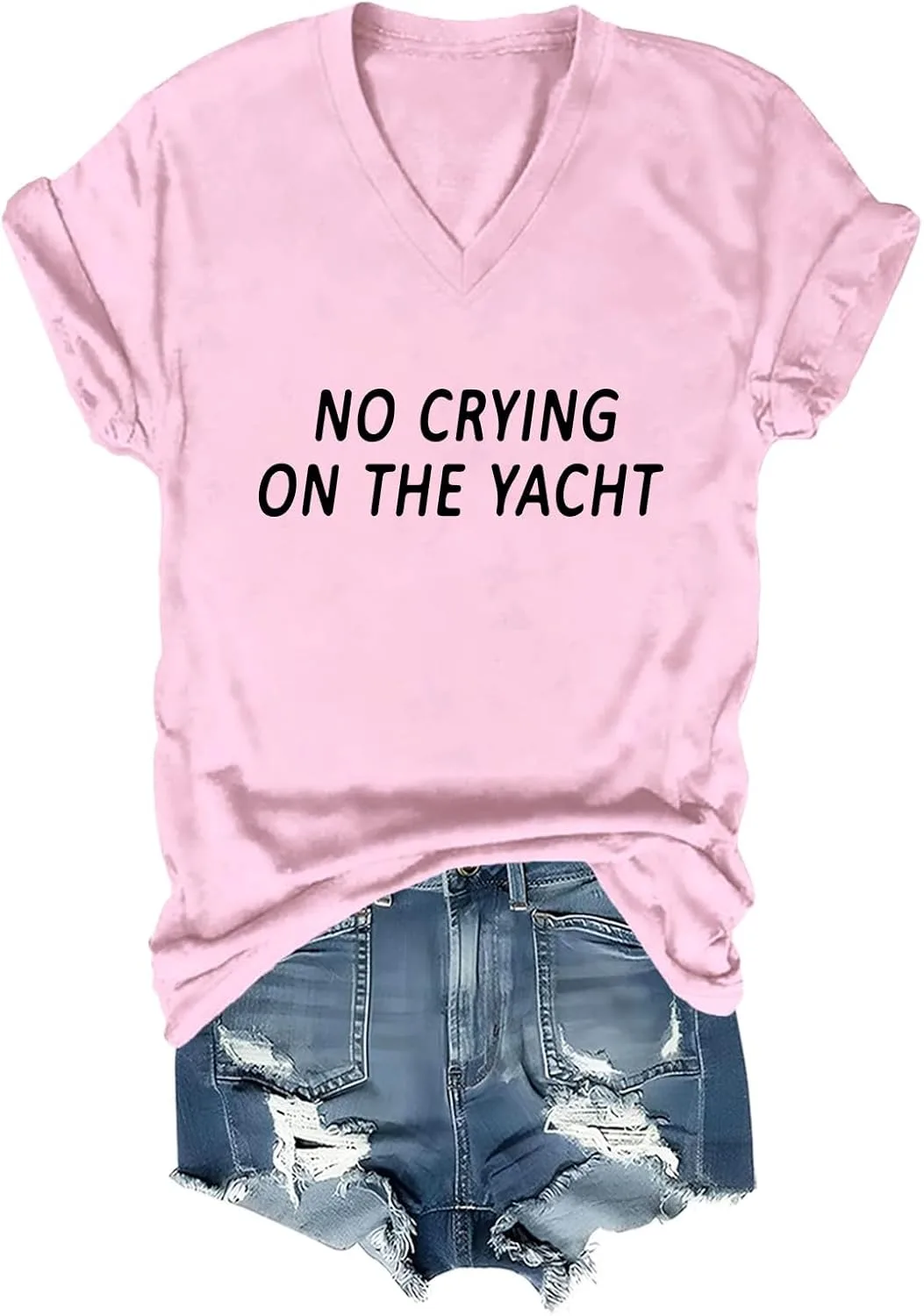 Футболка с принтом No Crying on The Yacht