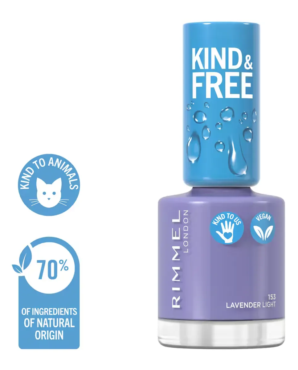 Лак для ногтей Kind & Free Rimmel, 153 Lavander Light — фото 3