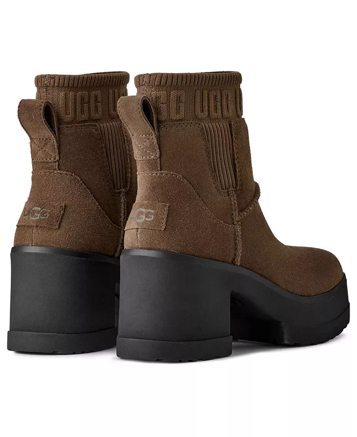 Женские ботинки Chelsea Moxy на квадратном каблуке Ugg, коричневый — фото 3