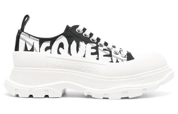 Кроссовки tread slick low lace up graffiti shoes 'white black' Alexander Mcqueen, белый — фото 2