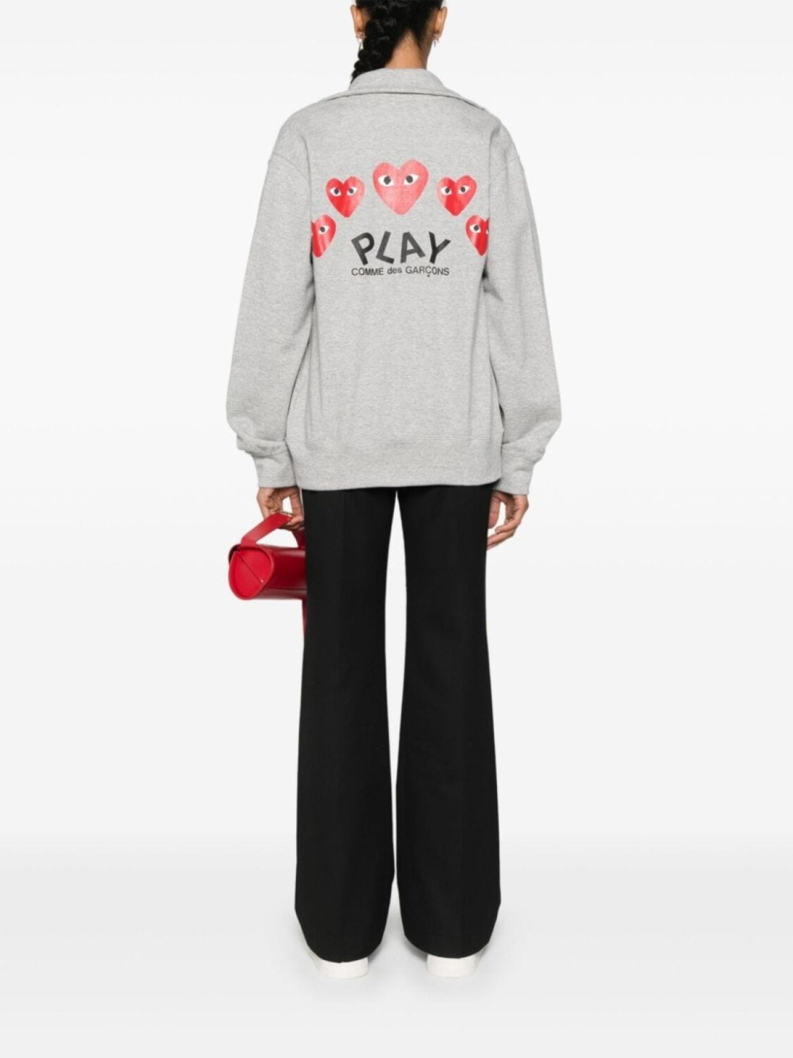 Толстовка с нашивкой Comme Des Garçons Play, серый — фото 2