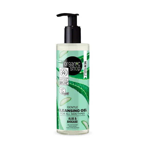 

Освежающий гель для лица Gentle Cleansing Gel Aloe & Avocado Organic Shop, 200 ml