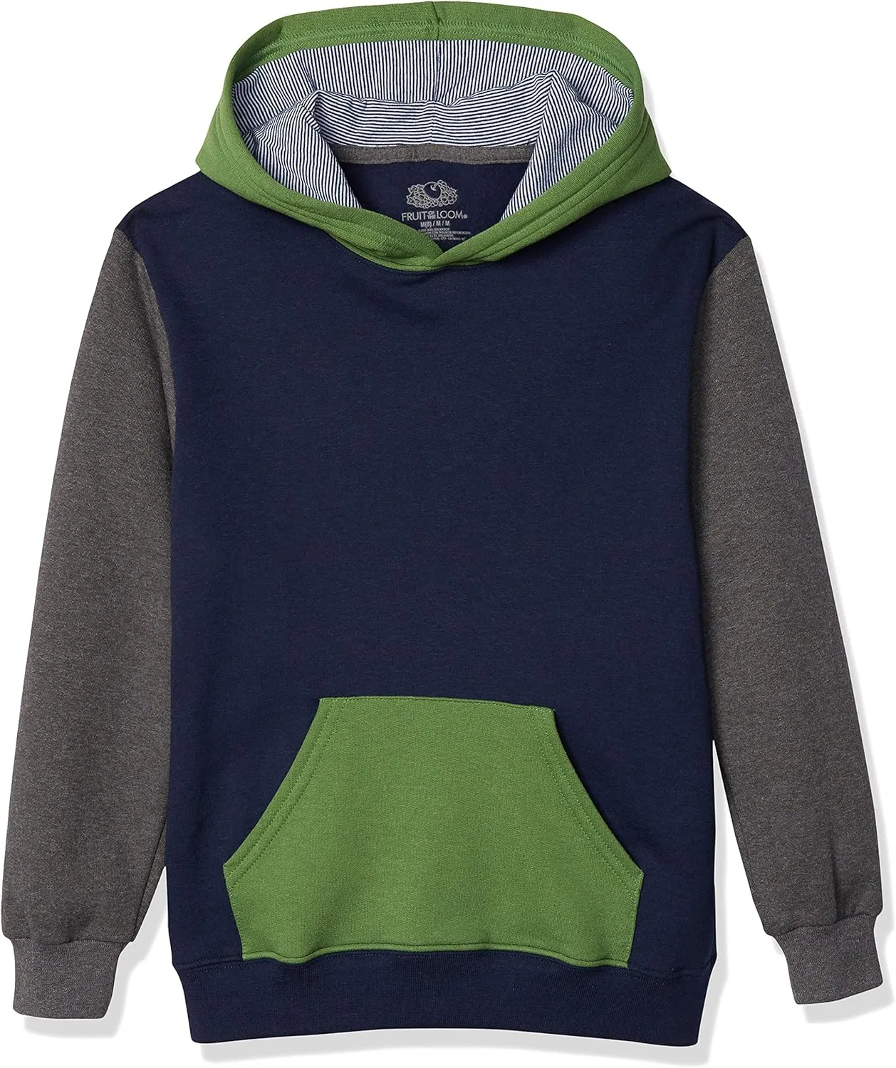 Толстовка Fruit of the Loom для мальчиков, Pullover - Navy/Charcoal