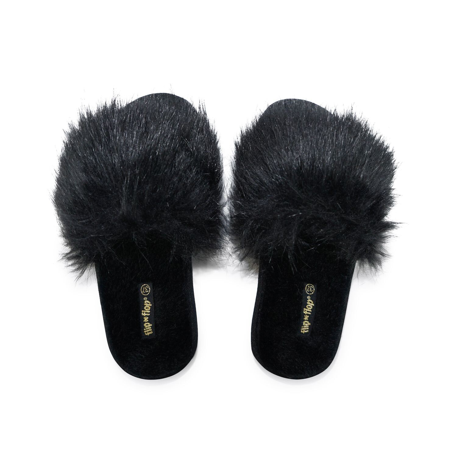 

Тапочки Flip Flop Hausschuh hairy*pool, черный