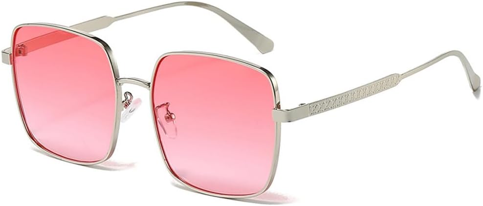 

Модные маленькие солнцезащитные очки для женщин и мужчин, роскошные солнцезащитные очки в стиле стимпанк с металлической оправой, винтажные мужские очки с защитой от УФ-излучения UV400 generic, Silver Gradient Pink