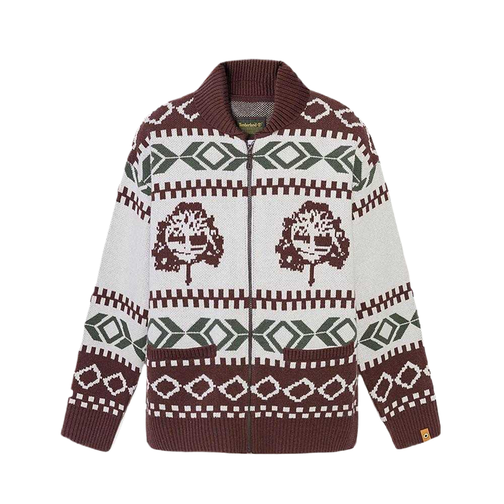 

Timberland Свитер мужской темно-коричневый с лацканом Moderate