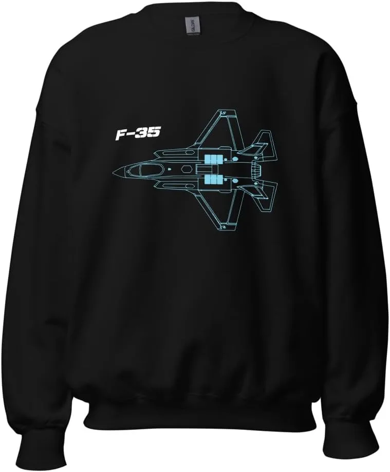 

Толстовка F-35 Lightning с принтом чертежа