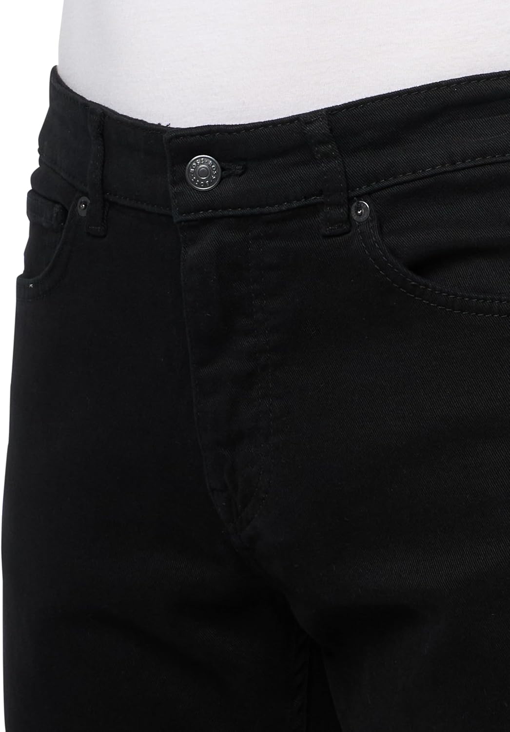 BOSS Мужские джинсы Delaware Bo Black Comfort Cotton Slim Fit, Dark Black — фото 3
