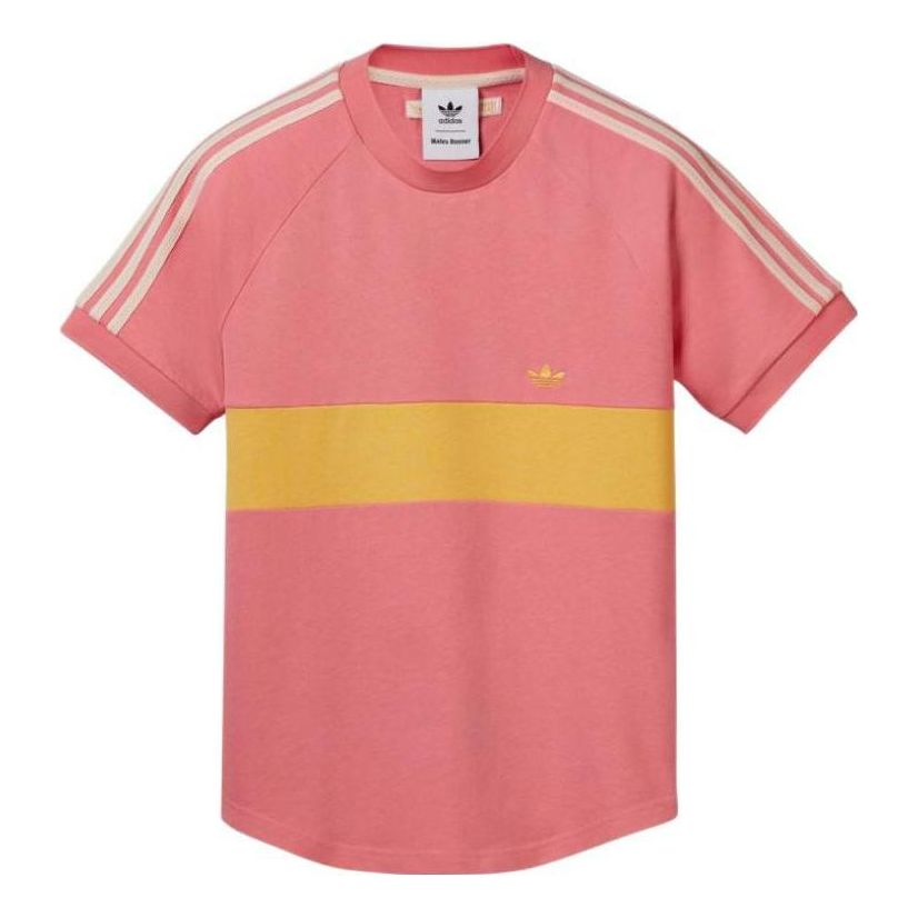 

Футболка adidas x Wales Bonner T-Shirt 'Pink Yellow', розовый