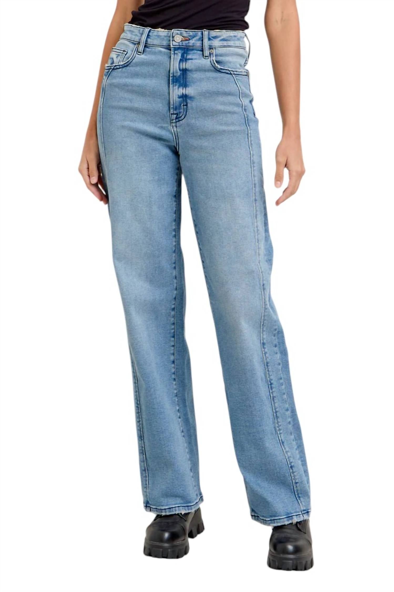

Джинсы Logan Dad Seam средней степени стирки HIDDEN, цвет medium wash