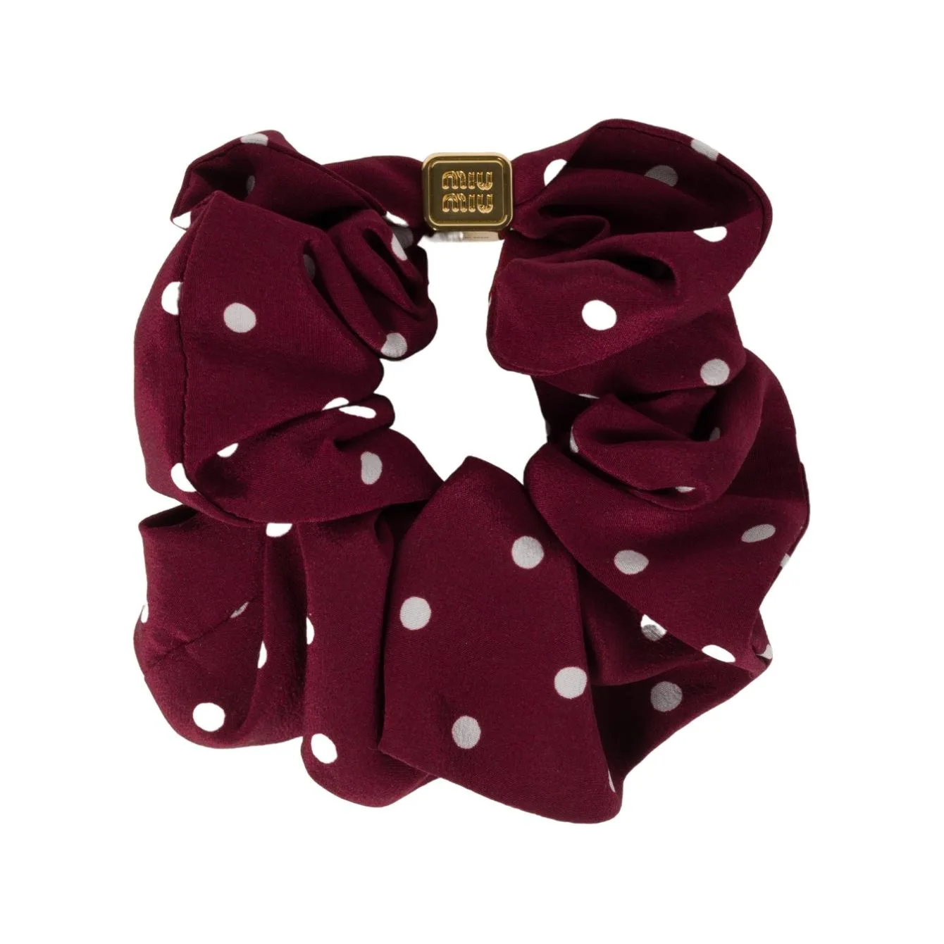 MIU MIU Тканевые резинки для волос Women's Amaranth Red/Ivory White